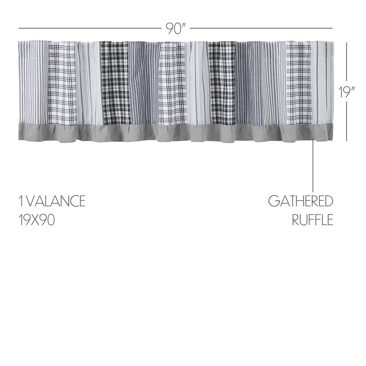 80465-Sawyer-Mill-Black-Patchwork-Valance-19x90-image-1