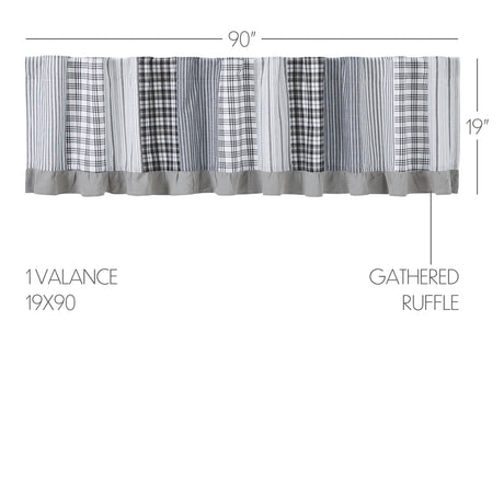 80465-Sawyer-Mill-Black-Patchwork-Valance-19x90-image-1