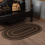 69463-Black-Tan-Jute-Rug-Oval-w-Pad-36x60-image-1