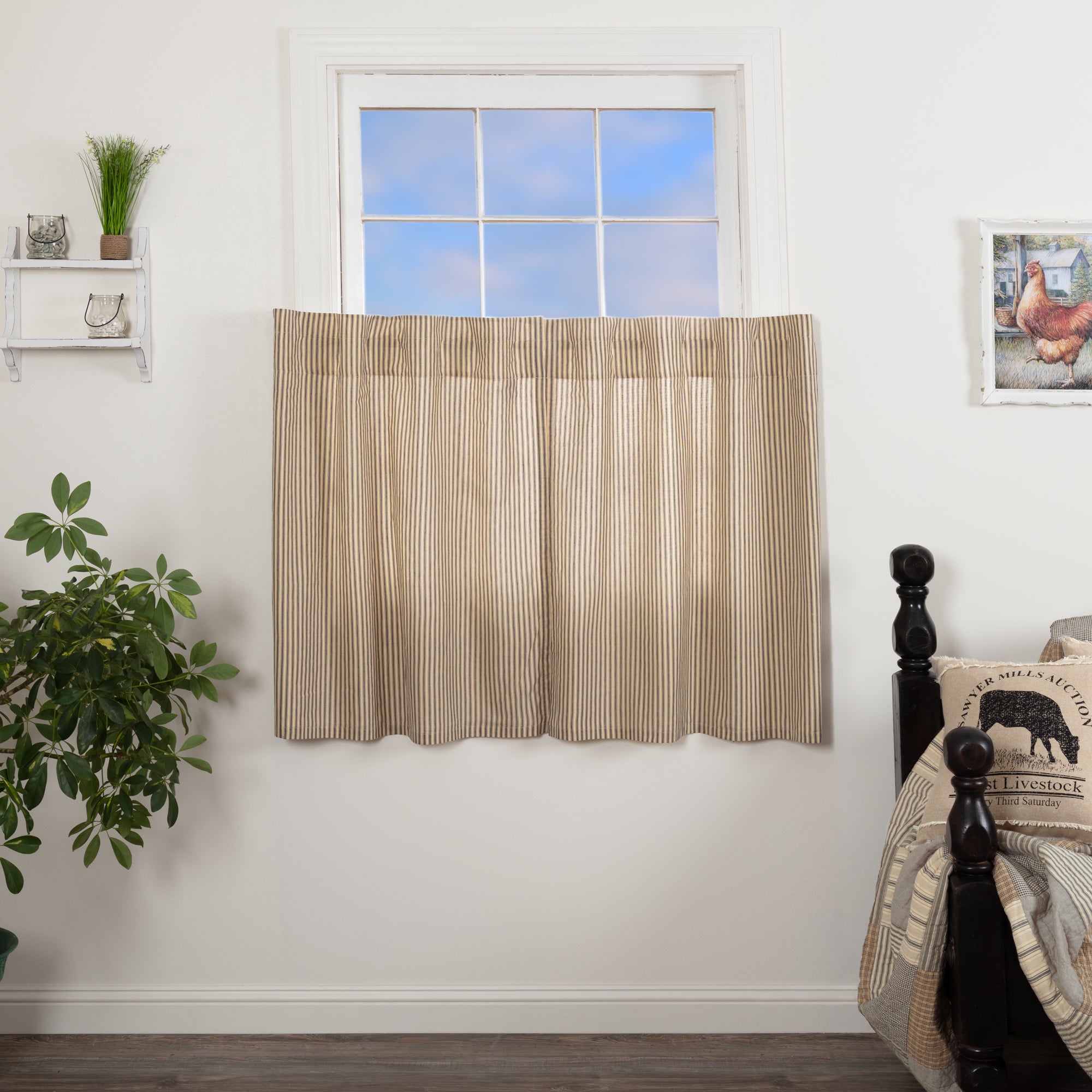 Sawyer Mill Ticking Stripe Tier Set of 2 – VHC Brands Home Decor
