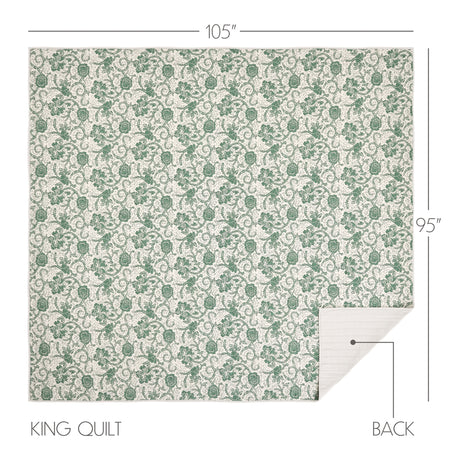 81211-Dorset-Green-Floral-King-Quilt-105Wx95L-image-1