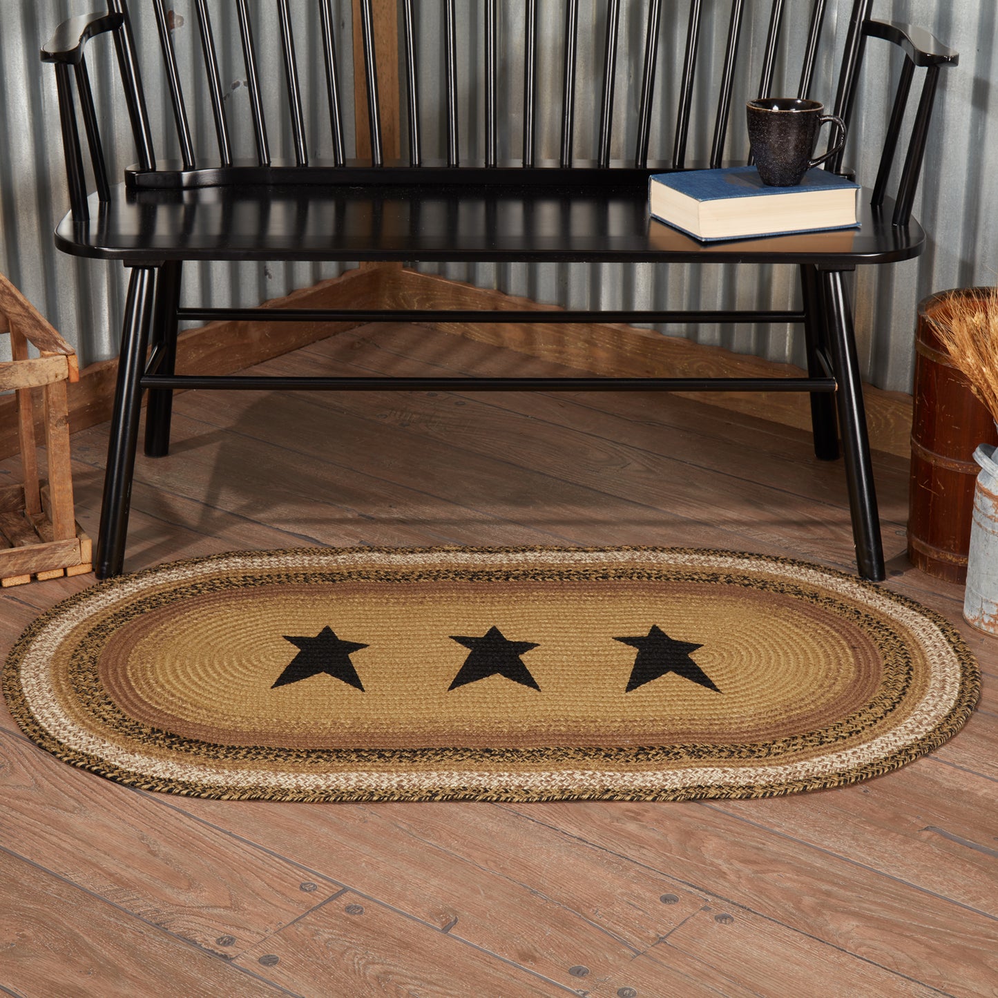 69700-Kettle-Grove-Jute-Rug-Oval-Stencil-Stars-w-Pad-27x48-image-6