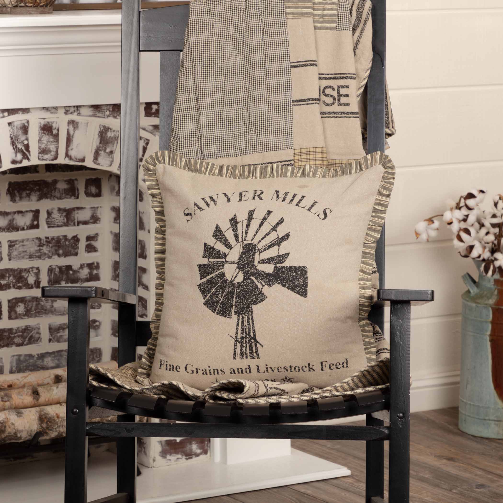 Sawyer Mill Windmill Pillow 18x18 – VHC Brands Home Decor