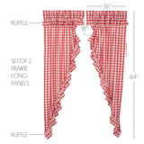 Annie Buffalo Check Ruffled Prairie Panel Set of 2