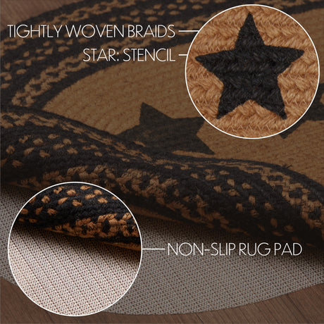 69426-Farmhouse-Jute-Rug-Oval-Stencil-Stars-w-Pad-20x30-image-2