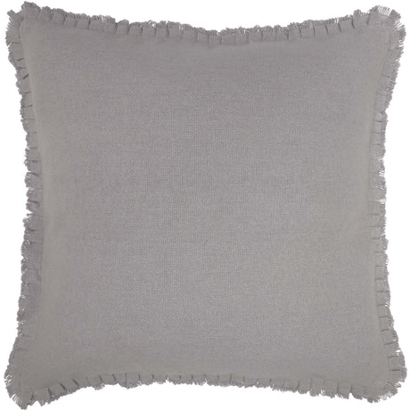 70052-Burlap-Dove-Grey-Fabric-Euro-Sham-w-Fringed-Ruffle-26x26-image-2