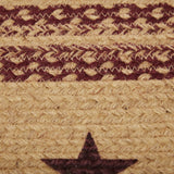 70710-Burgundy-Tan-Jute-Rug-Oval-Stencil-Stars-w-Pad-24x36-image-10