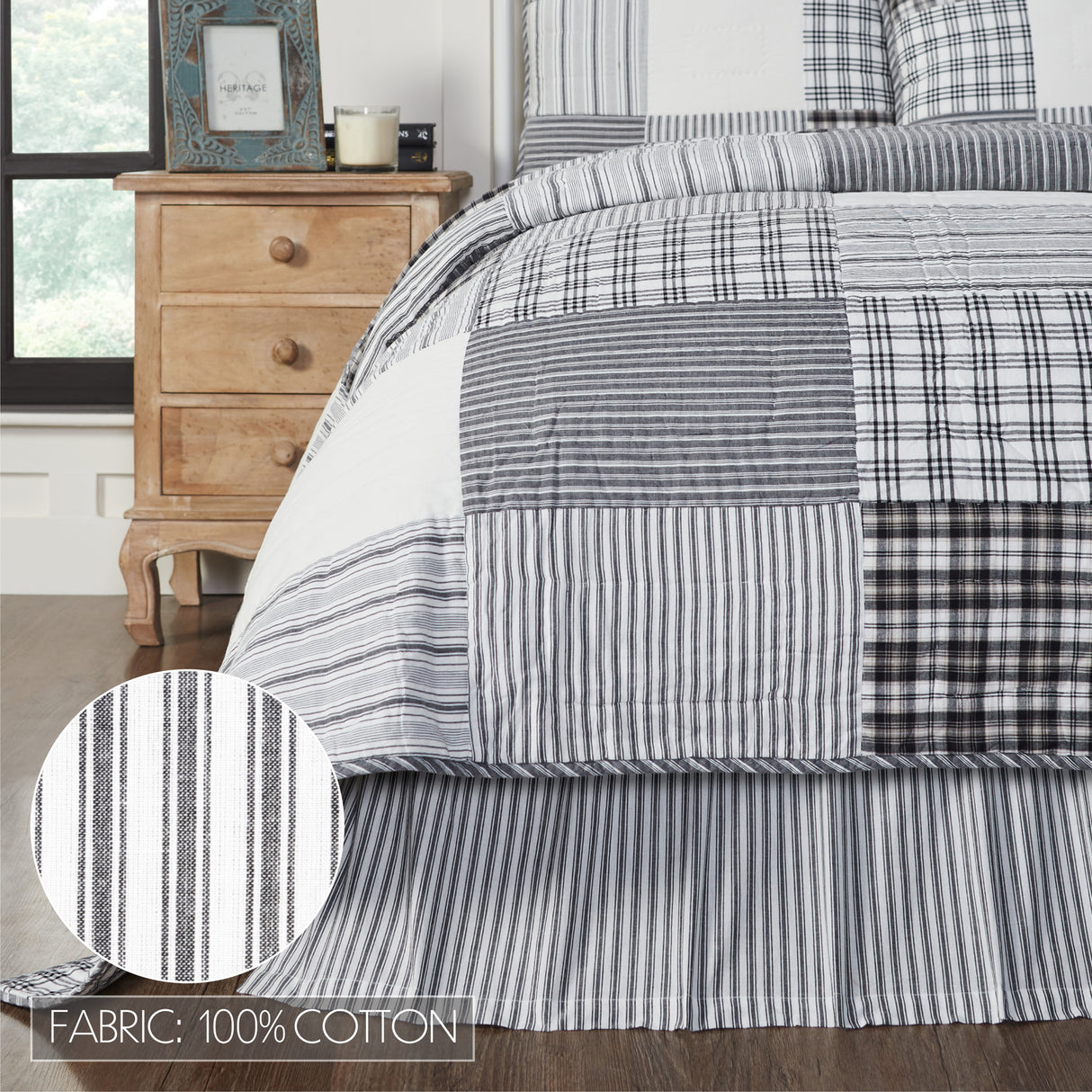 80453-Sawyer-Mill-Black-Ticking-Stripe-King-Bed-Skirt-78x80x16-image-4