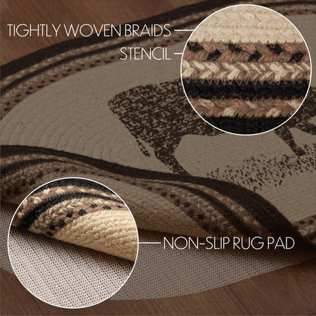 69397-Sawyer-Mill-Charcoal-Cow-Jute-Rug-Oval-w-Pad-20x30-image-4