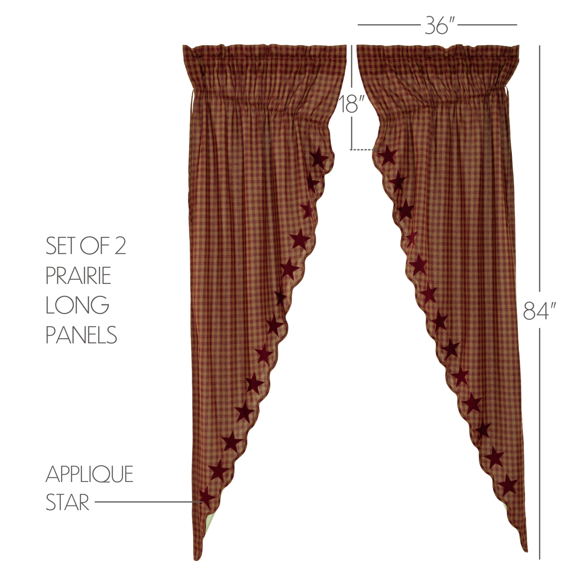 51152-Burgundy-Star-Scalloped-Prairie-Long-Panel-Set-of-2-84x36x18-image-1