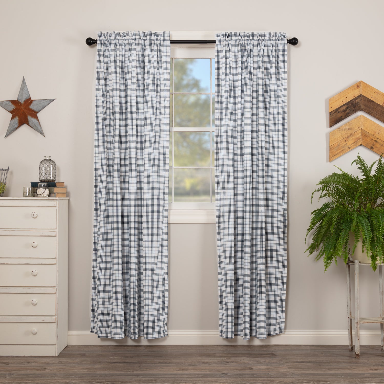 Sawyer Mill Plaid Panel Set of 2 – VHC Brands Home Decor