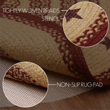 70706-Burgundy-Tan-Jute-Rug-Half-Circle-Stencil-Stars-w-Pad-16.5x33-image-3