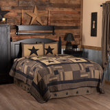 51724-Black-Check-Star-Twin-Quilt-Set-1-Quilt-68Wx86L-w-1-Sham-21x27-image-3