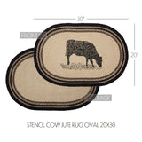 69397-Sawyer-Mill-Charcoal-Cow-Jute-Rug-Oval-w-Pad-20x30-image-3