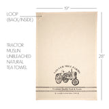 51309-Sawyer-Mill-Charcoal-Tractor-Muslin-Unbleached-Natural-Tea-Towel-19x28-image-2