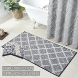 80520-Frayed-Lattice-Creme-Black-Bathmat-27x48-image-2