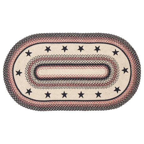 67006-Colonial-Star-Jute-Rug-Oval-w-Pad-27x48-image-1