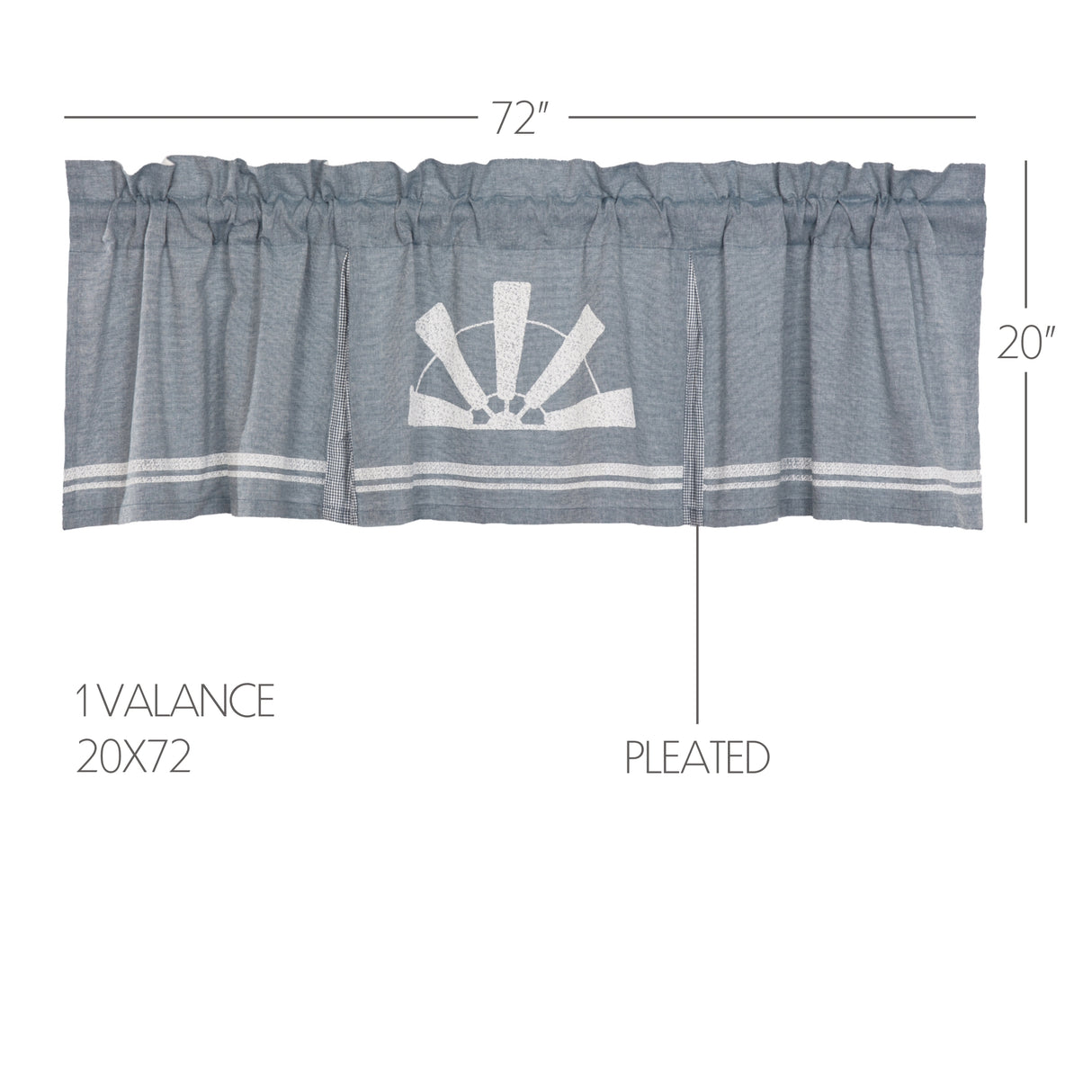 52205-Sawyer-Mill-Blue-Windmill-Valance-Pleated-20x72-image-1