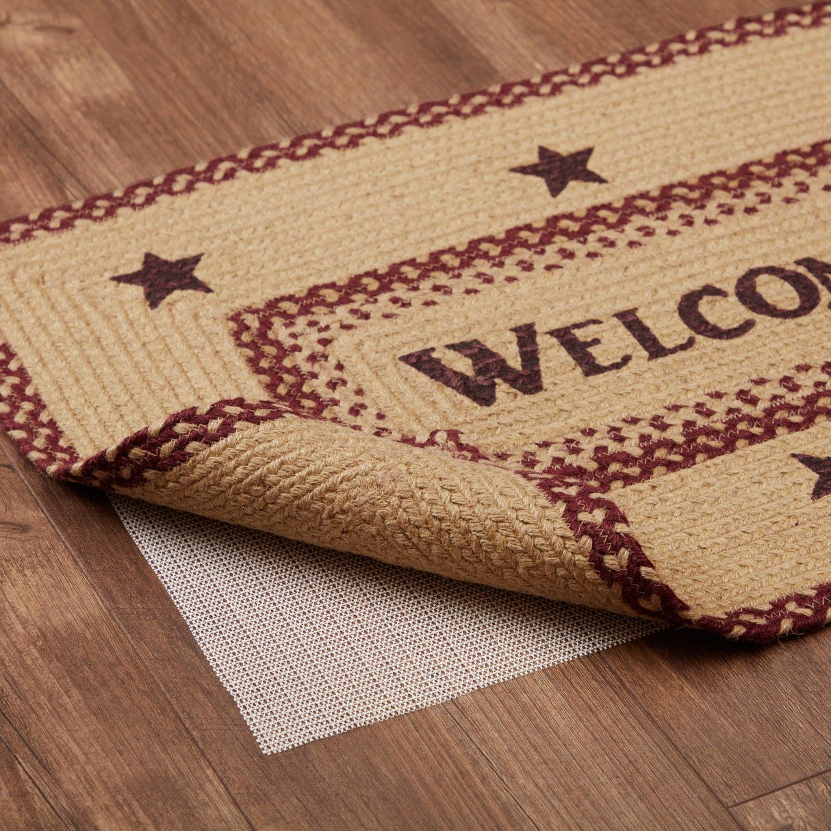 70714-Burgundy-Tan-Jute-Rug-Rect-Welcome-w-Pad-20x30-image-7