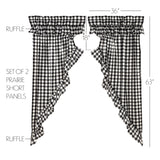 Annie Buffalo Check Ruffled Prairie Panel Set of 2