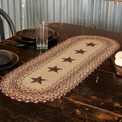 9516-Burgundy-Tan-Jute-Runner-Stencil-Stars-13x36-image-3