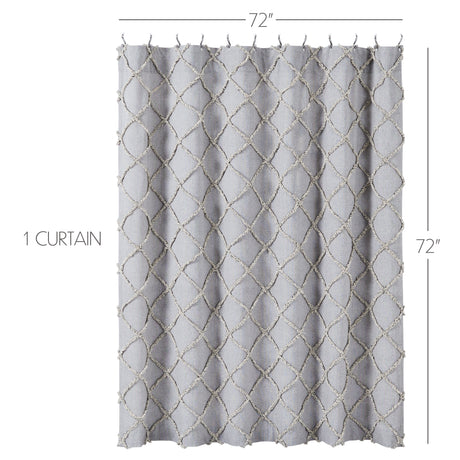 80518-Frayed-Lattice-Creme-Black-Shower-Curtain-72x72-image-3