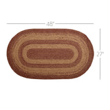 70708-Burgundy-Tan-Jute-Rug-Oval-w-Pad-27x48-image-1