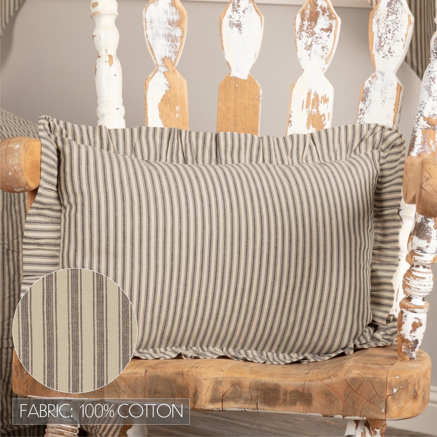 51298-Sawyer-Mill-Charcoal-Ticking-Stripe-Fabric-Pillow-14x22-image-2