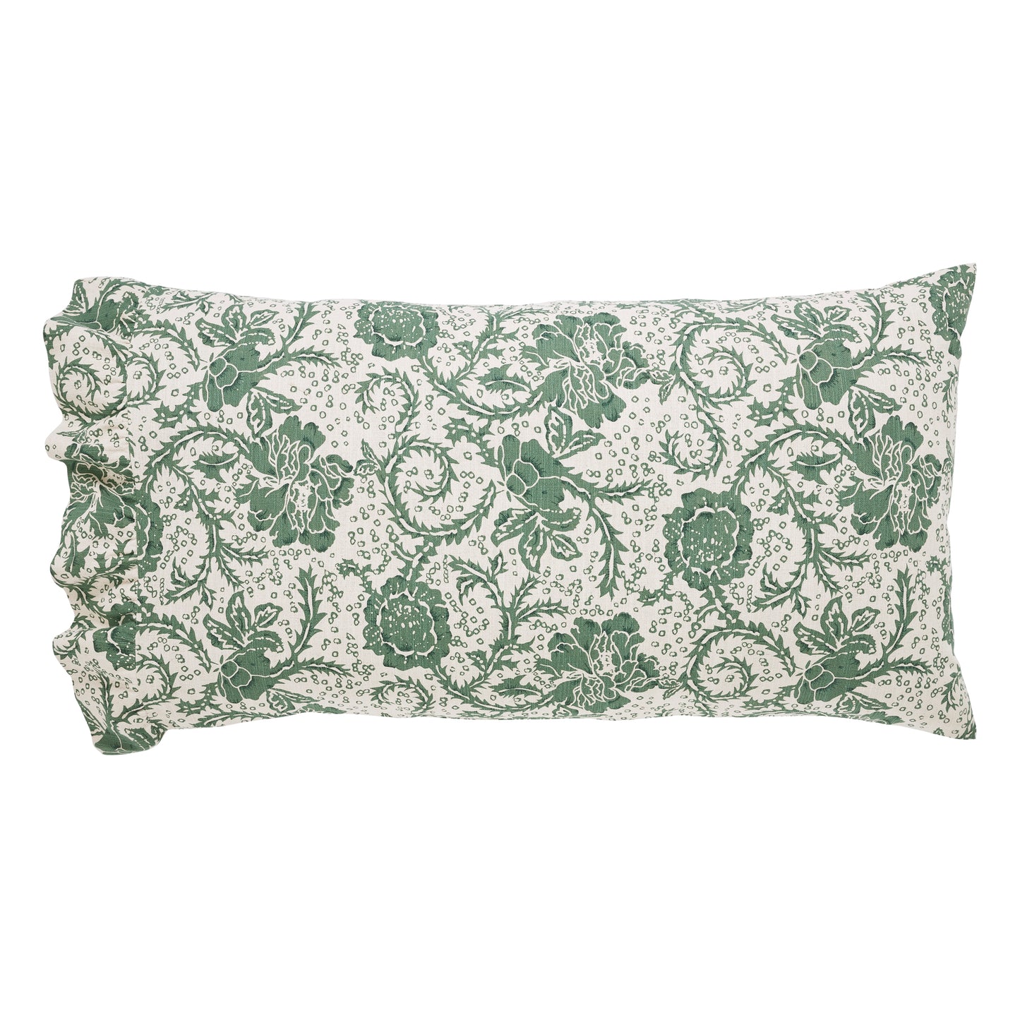 81220-Dorset-Green-Floral-Ruffled-King-Pillow-Case-Set-of-2-21x36-4-image-5