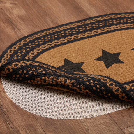 69426-Farmhouse-Jute-Rug-Oval-Stencil-Stars-w-Pad-20x30-image-4