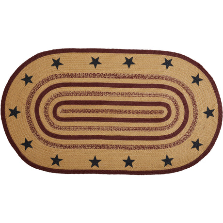 69488-Potomac-Jute-Rug-Oval-Stencil-Stars-w-Pad-27x48-image-2