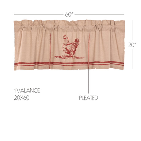 51967-Sawyer-Mill-Red-Chicken-Valance-Pleated-20x60-image-1