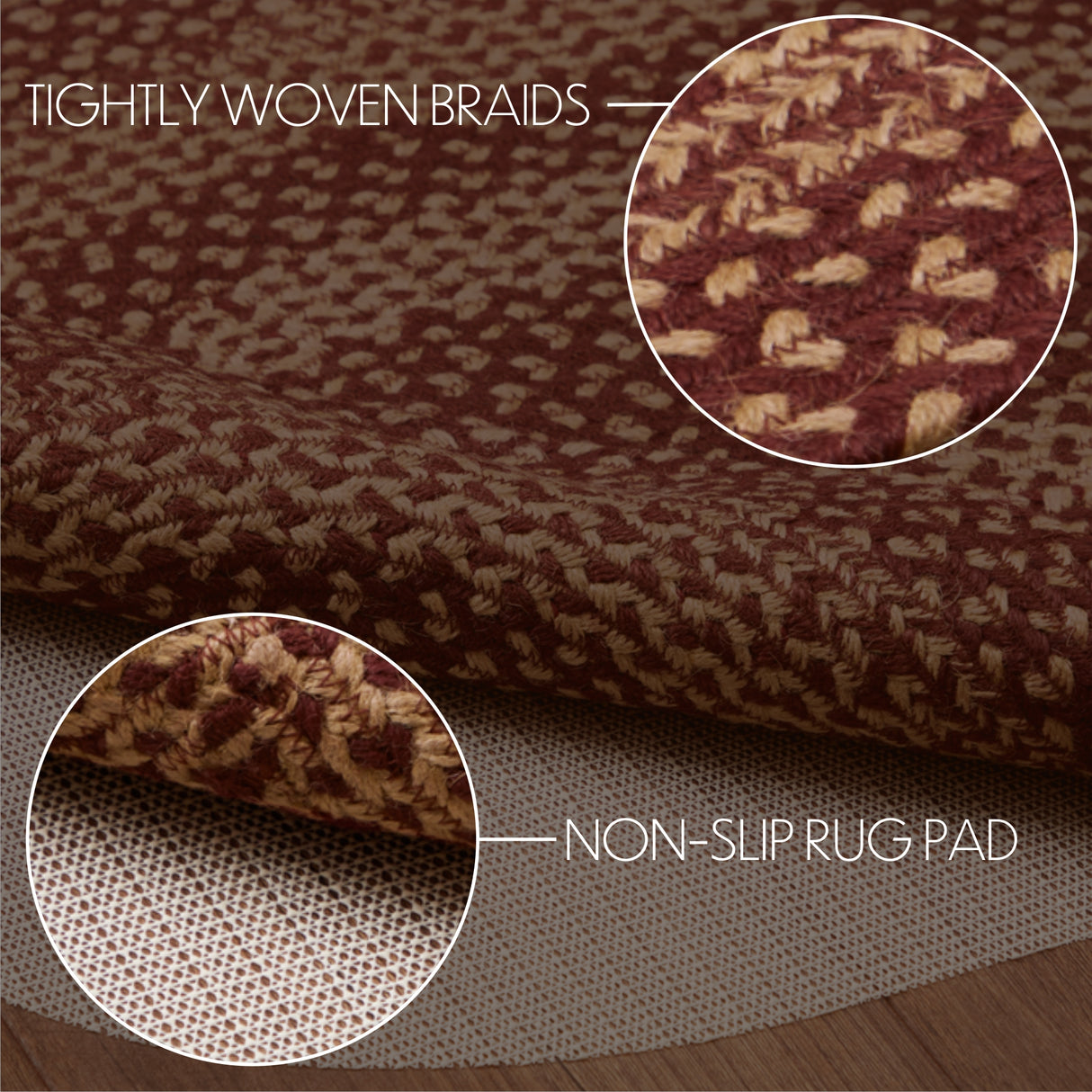 69692-Burgundy-Tan-Jute-Rug-Oval-w-Pad-20x30-image-1