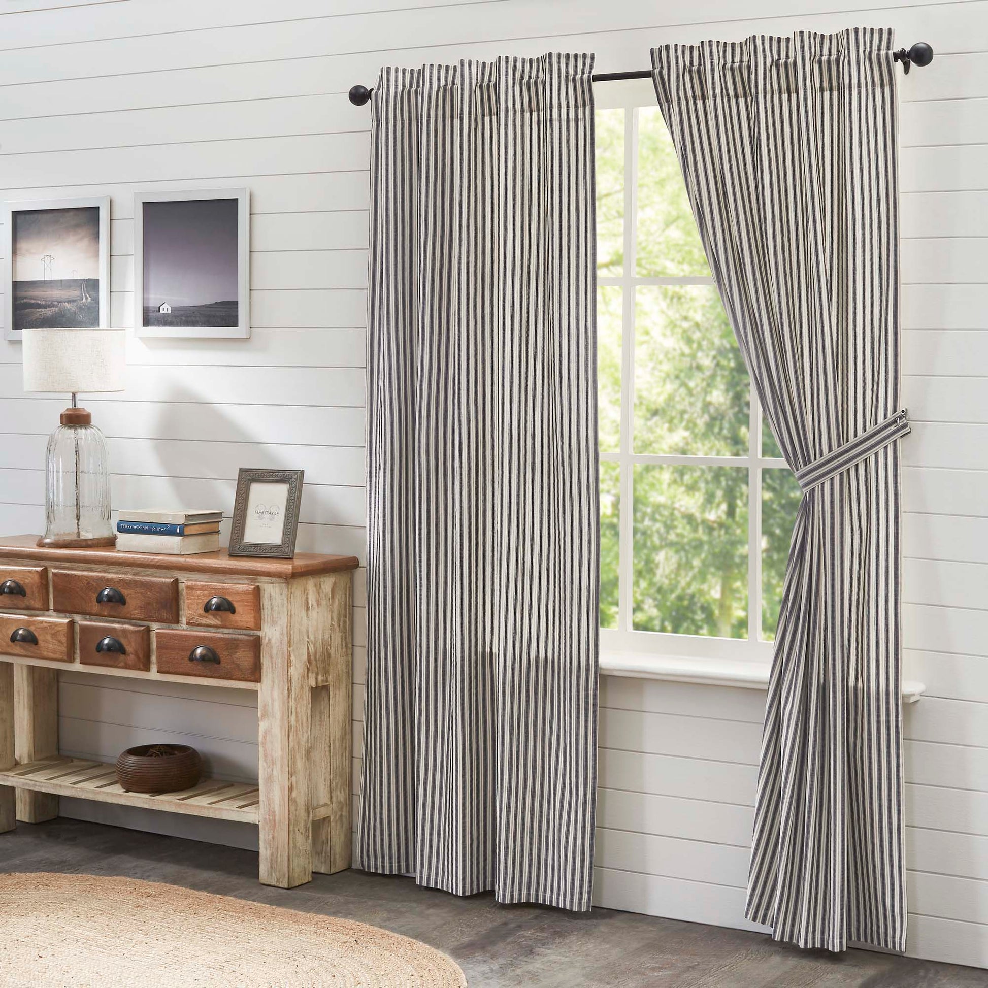 Striped Farmhouse Roman Shade Add On (Add this exact fabric to