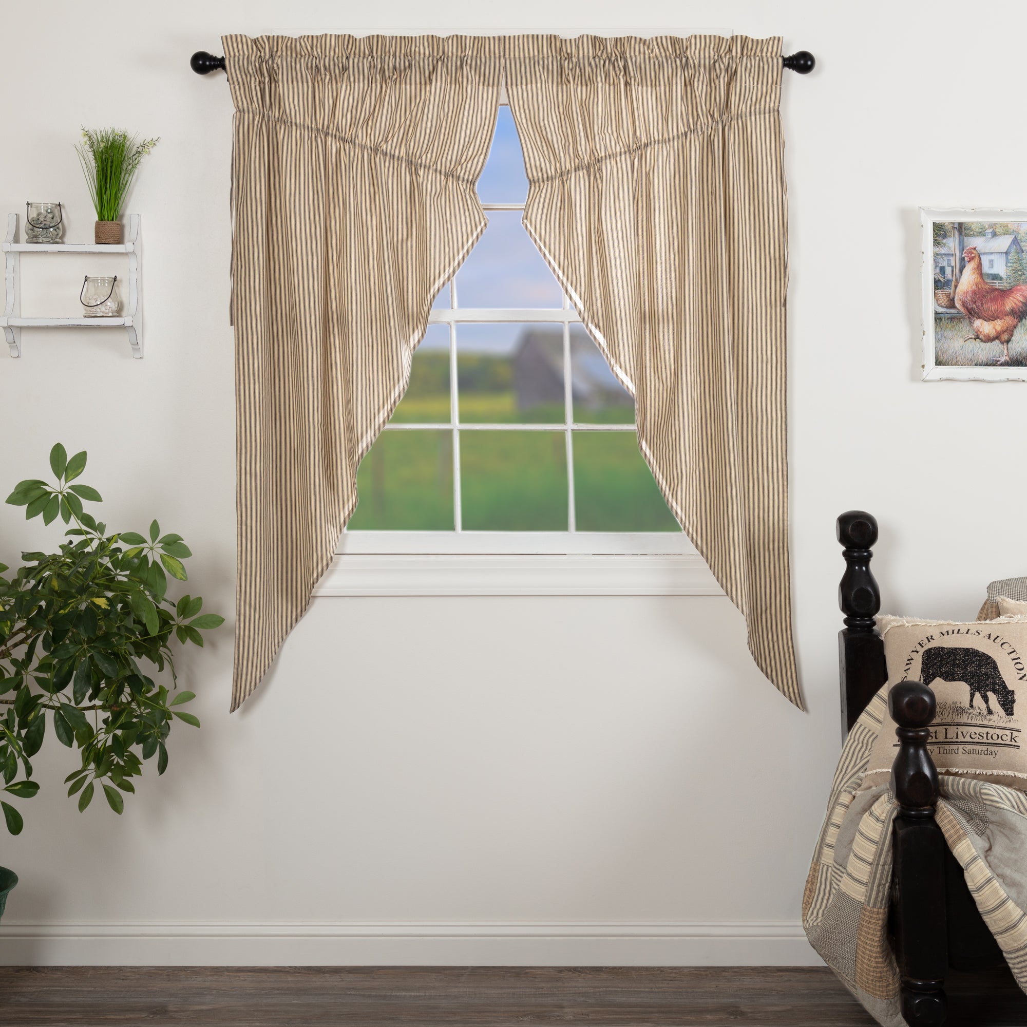 VHC Brands Burlap Dove Grey Farmhouse Curtains Prairie Short Panel Set Of 2 63x36x18 VHC Brands Burlap Dove Grey Farmhouse Curtains Prairie Short Panel Set Of 2 63x36x18