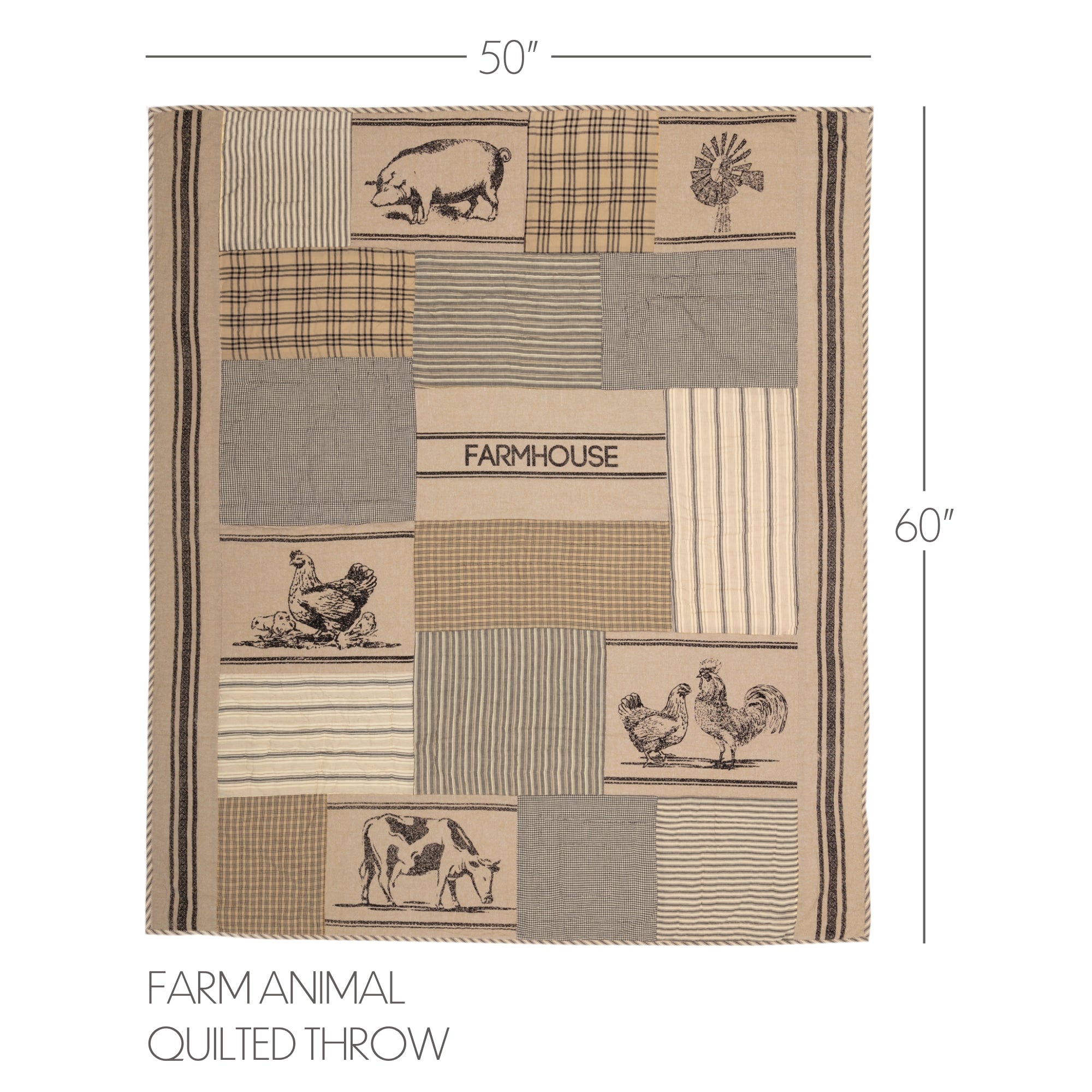 Farmhouse quilted online throws