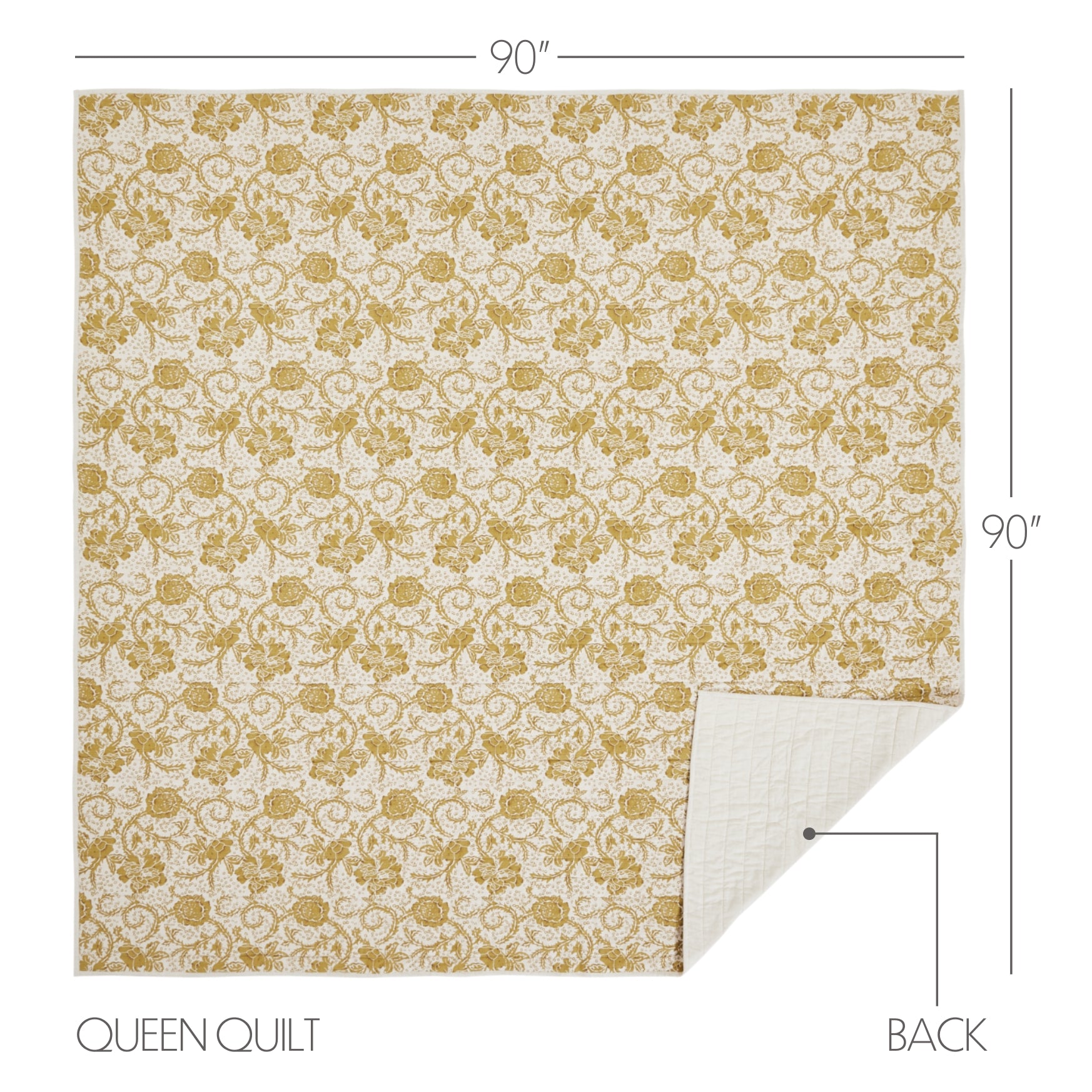 81187-Dorset-Gold-Floral-Queen-Quilt-90Wx90L-image-1