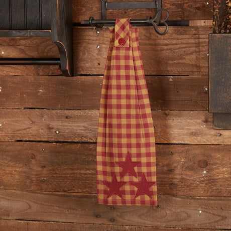 20162-Burgundy-Star-Button-Loop-Kitchen-Towel-image-3