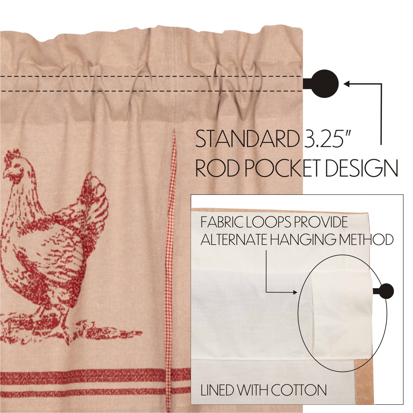 52207-Sawyer-Mill-Red-Chicken-Valance-Pleated-20x72-image-4