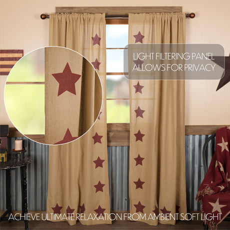 25913-Burlap-w-Burgundy-Stencil-Stars-Panel-Set-of-2-84x40-image-4