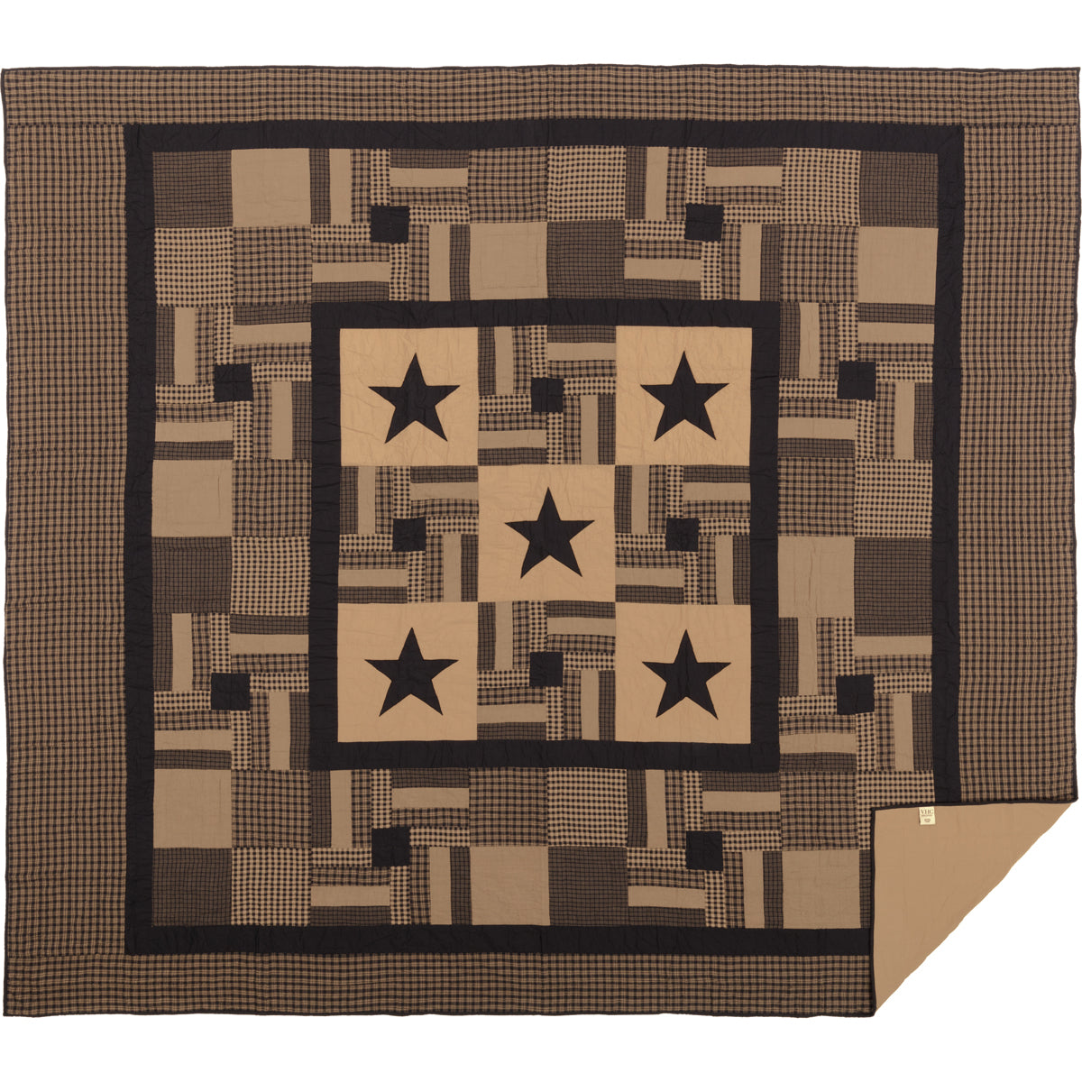 45576-Black-Check-Star-California-King-Quilt-130Wx115L-image-4