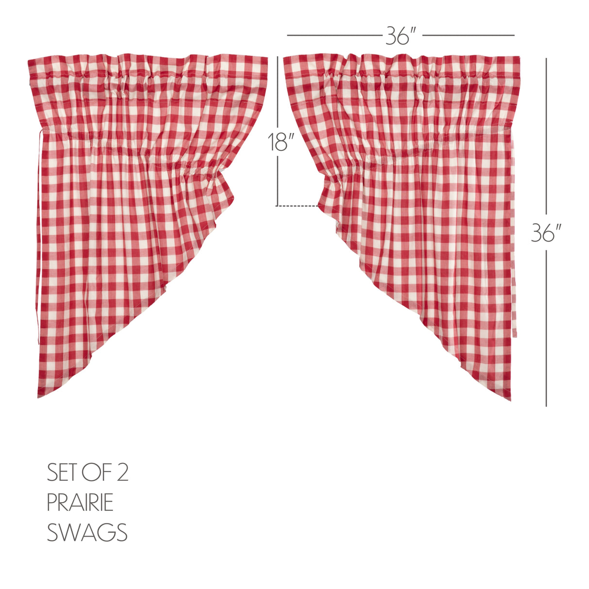 51129-Annie-Buffalo-Red-Check-Prairie-Swag-Set-of-2-36x36x18-image-1