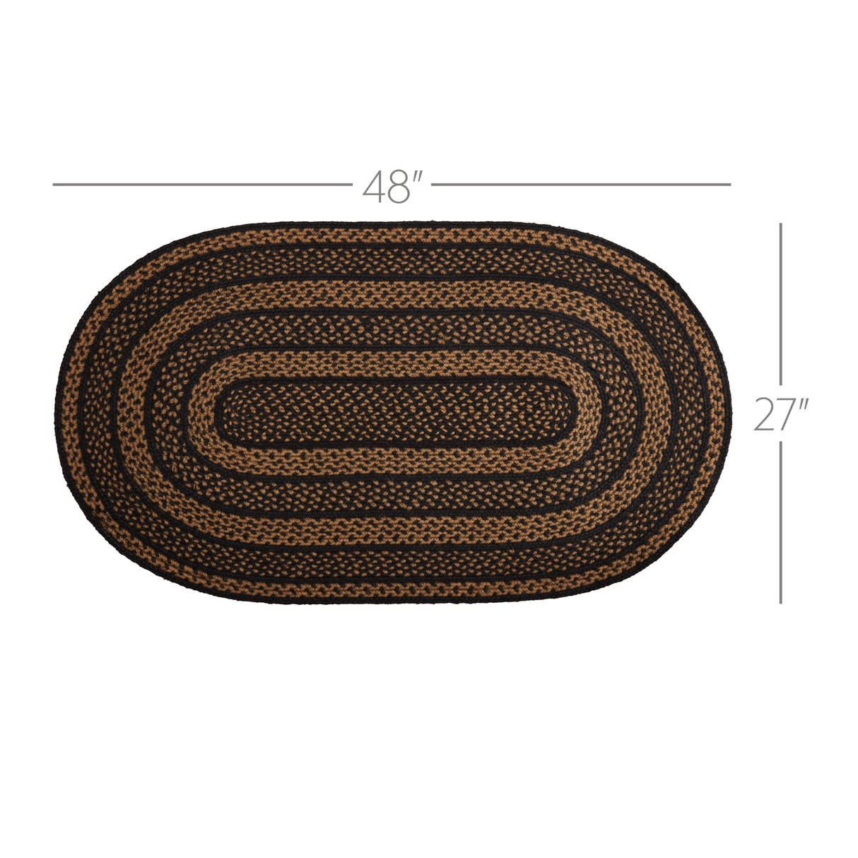 69432-Black-Tan-Jute-Rug-Oval-w-Pad-27x48-image-3