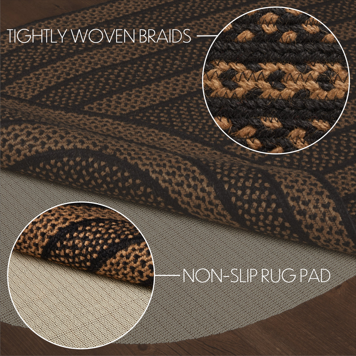 69463-Black-Tan-Jute-Rug-Oval-w-Pad-36x60-image-4