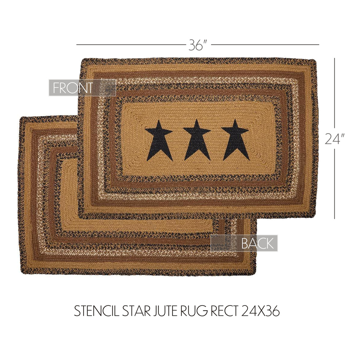 69469-Kettle-Grove-Jute-Rug-Rect-Stencil-Stars-w-Pad-24x36-image-2