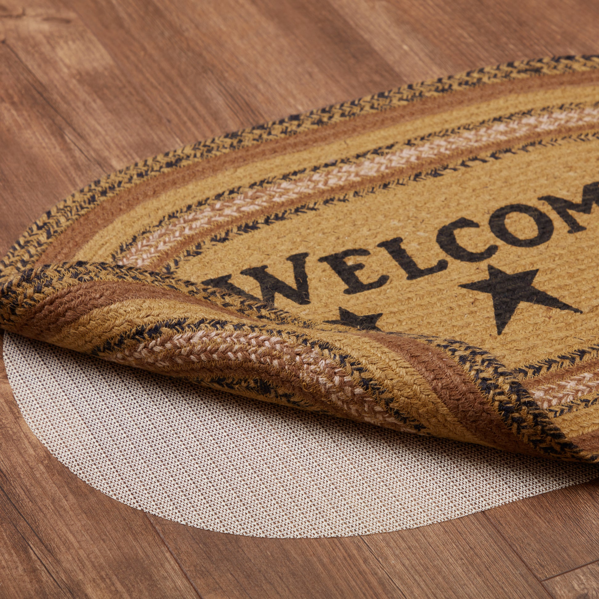 69792-Kettle-Grove-Jute-Rug-Oval-Stencil-Welcome-w-Pad-20x30-image-3
