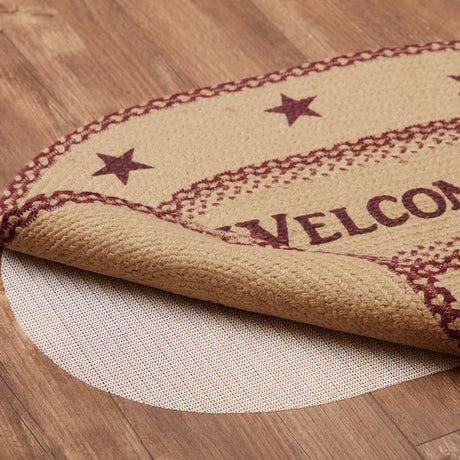 70711-Burgundy-Tan-Jute-Rug-Oval-Welcome-w-Pad-20x30-image-7