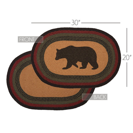 70719-Wyatt-Stenciled-Bear-Jute-Rug-Oval-w-Pad-20x30-image-2