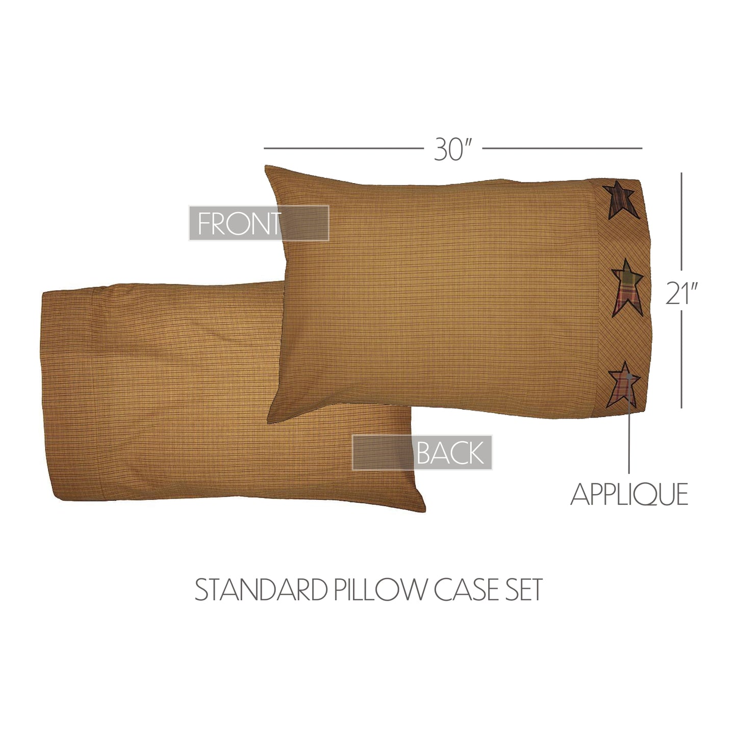 56783-Stratton-Standard-Pillow-Case-w-Applique-Star-Set-of-2-21x30-image-5