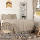 51712-Sawyer-Mill-Charcoal-Ticking-Stripe-Twin-Quilt-Set-1-Quilt-68Wx86L-w-1-Sham-21x27-image-2